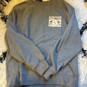 Gray Graphic T-Shirt with Patch